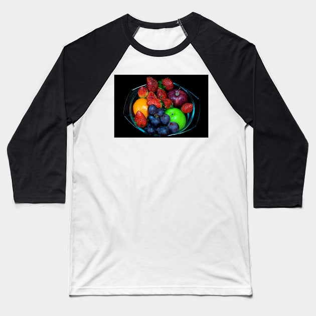 Tropical Fruits Baseball T-Shirt by likbatonboot